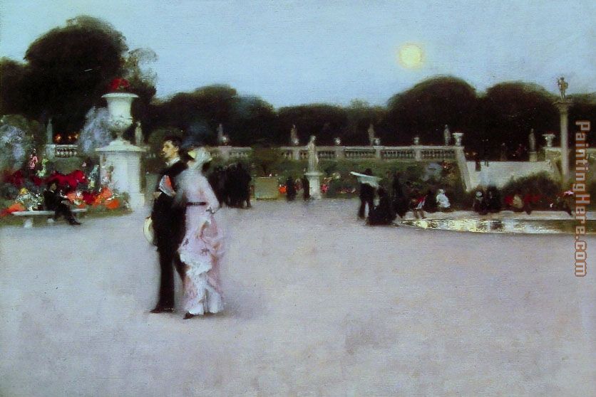 In the Luxembourg Gardens painting - John Singer Sargent In the Luxembourg Gardens art painting